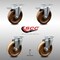 Service Caster 5 Inch SS High Temp Phenolic Top Plate Caster Total Lock Brakes SCC, 2PK SCC-SSTTL20S514-PHSHT-2-S-2 - alternate 5